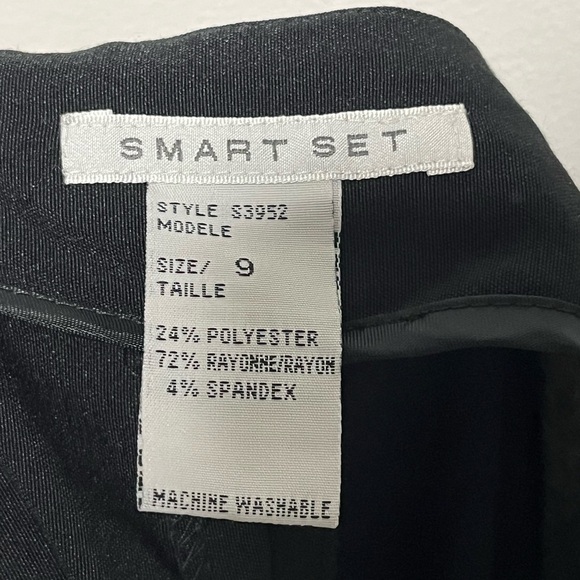 Smart Set Women’s Black Beaded Straight Pants – Size 9 - Picture 11 of 13